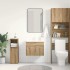 Mueble de lavabo de baño madera roble artisan 60x38,5x46