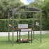 Cenador barbacoa estante lateral acero antracita 210x114x230