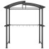 Cenador barbacoa estante lateral acero antracita 210x114x230