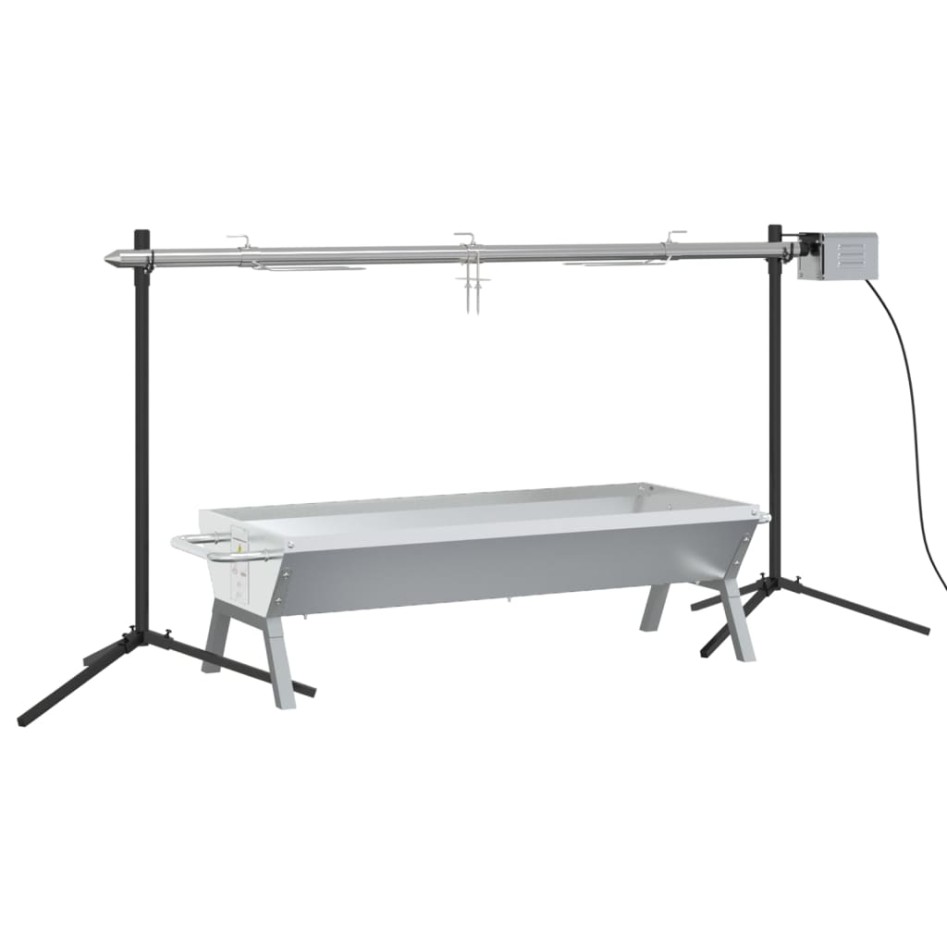 Juego de barbacoa automática y bandeja acero