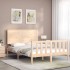 Estructura de cama sin colchón madera de pino blanca 140x200