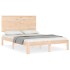 Estructura de cama sin colchón madera de pino blanca 140x200