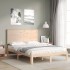 Estructura de cama sin colchón madera de pino blanca 140x200