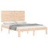 Estructura de cama sin colchón madera de pino blanca 140x200