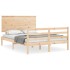 Estructura de cama con cabecero madera maciza 140x200