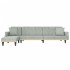 Sofá cama en forma de L terciopelo gris claro 271x140x70