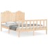 Estructura de cama de matrimonio con cabecero madera