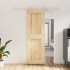 Puerta corredera con herrajes madera maciza de pino 70x210
