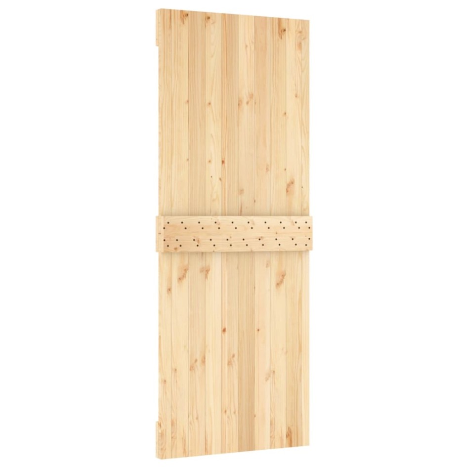 Puerta corredera con herrajes madera maciza de pino 80x210