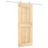 Puerta corredera con herrajes madera maciza de pino 80x210