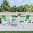 Cojines de silla con respaldo alto 4 uds tela Oxford verde