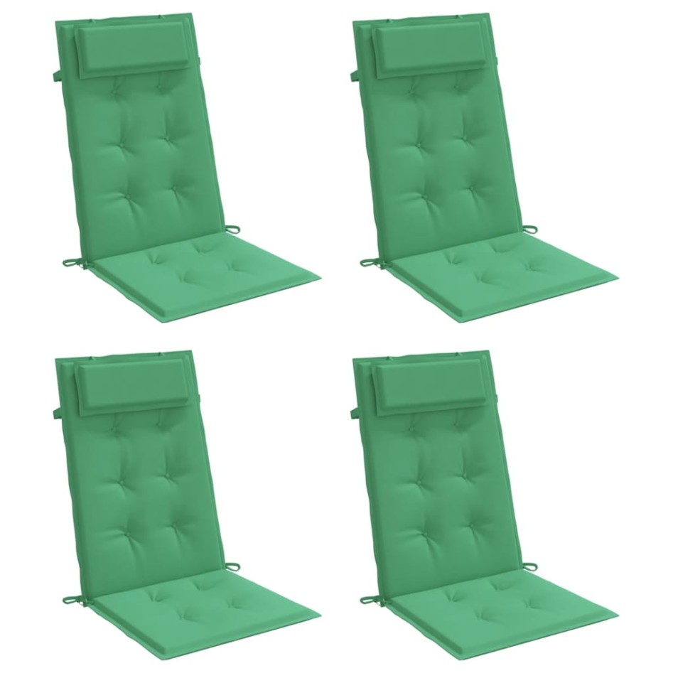 Cojines de silla con respaldo alto 4 uds tela Oxford