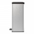 Curver Papelera de pedal Deco plateado 65