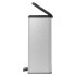 Curver Papelera de pedal Deco plateado 65