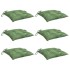 Cojines para silla 6 uds tela estampado de hojas 50x50x7