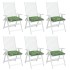 Cojines para silla 6 uds tela estampado de hojas 50x50x7