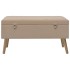 Banco con compartimento de terciopelo beige 80