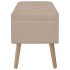Banco con compartimento de terciopelo beige 80