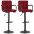 Taburetes de cocina 2 unidades terciopelo rojo vino