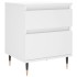 Mesita de noche madera contrachapada blanco 40x35x50