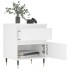 Mesita de noche madera contrachapada blanco 40x35x50