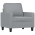 Sillón con taburete tela gris claro 60