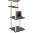 Rascador para gatos con postes de sisal gris oscuro 123