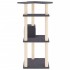 Rascador para gatos con postes de sisal gris oscuro 123