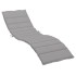 Cojín de tumbona de tela Oxford gris 200x70x3