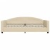 Sofá cama con colchón tela crema 90x200
