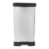 Curver Papelera de pedal Deco rectangular plateada 50