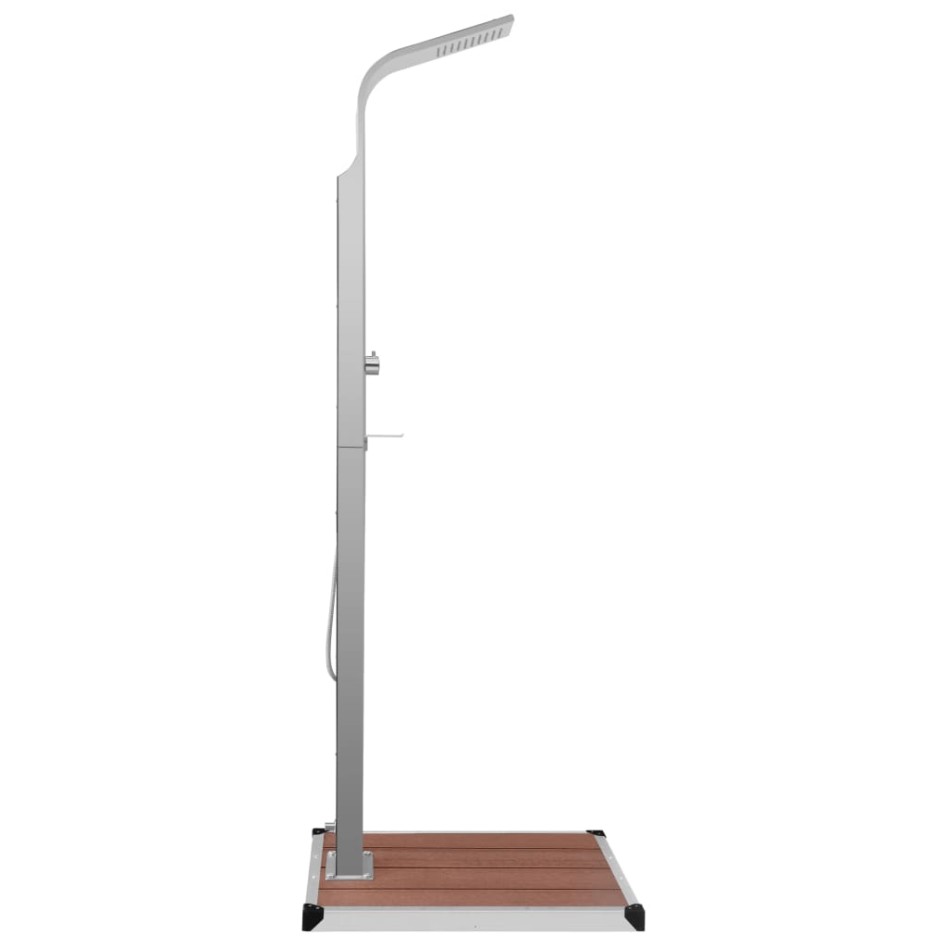 Ducha de jardín con plato acero inoxidable y