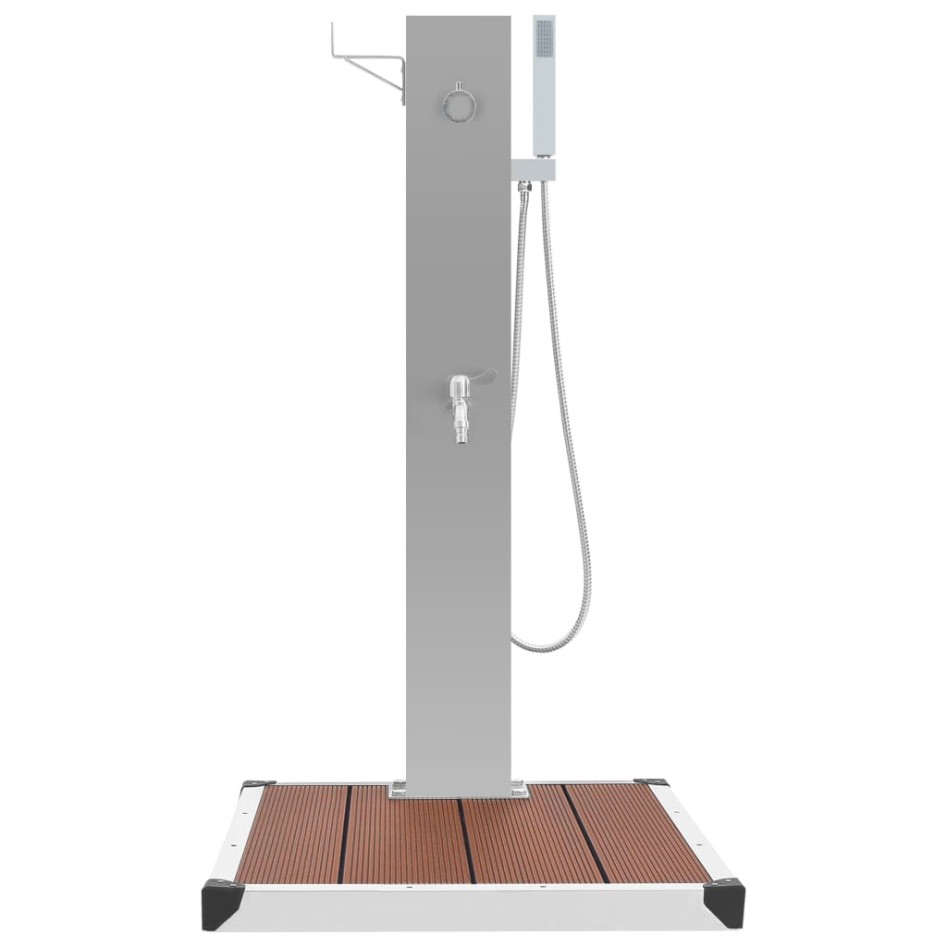 Ducha de jardín con plato acero inoxidable