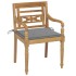 Sillas Batavia 2 uds teca maciza con cojines
