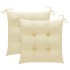 Silla mecedora de madera maciza de teca con cojín blanco