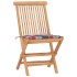 Set comedor de jardín plegable 3 piezas madera de teca