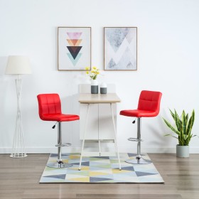 Taburetes de cocina 2 unidades cuero sintético