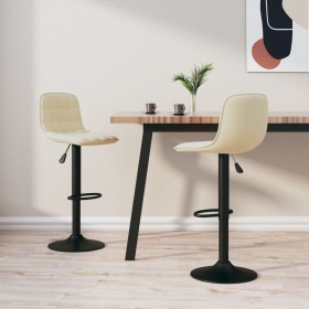 Taburetes de cocina 2 unidades terciopelo color