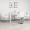 Sillas de comedor 4 unidades cuero sintético blanco
