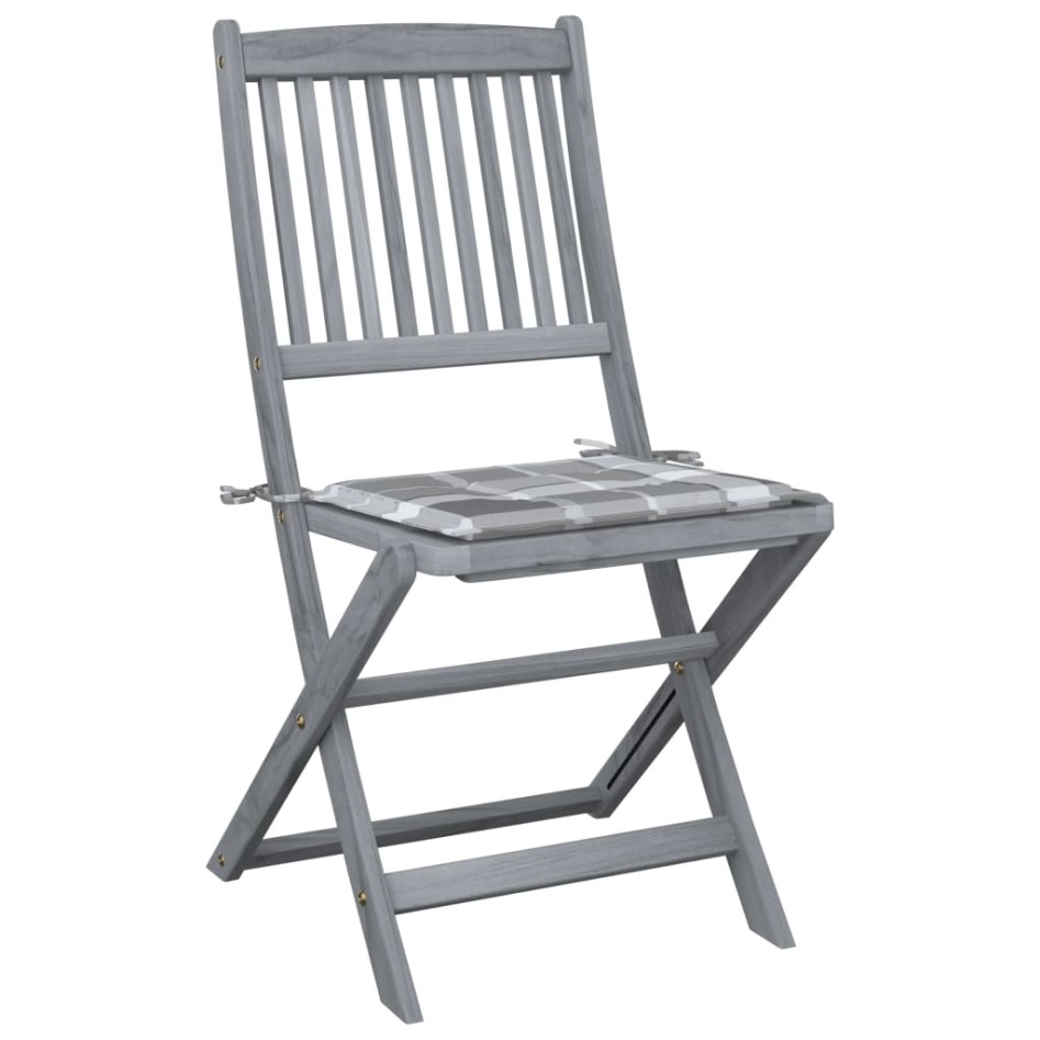 Sillas de jardín plegables 4 uds madera maciza acacia y