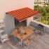 Toldo retráctil manual naranja y marrón 450x350