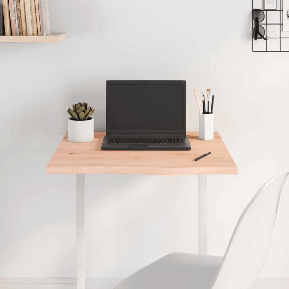 Tablero de mesa madera maciza de roble sin tratar 60x60x2