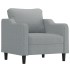 Sillón con taburete tela gris claro 60