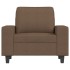 Sillón con taburete tela marrón 60