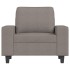 Sillón con taburete tela gris taupe 60