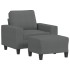 Sillón con taburete tela gris oscuro 60