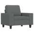 Sillón con taburete tela gris oscuro 60