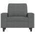 Sillón con taburete tela gris oscuro 60