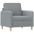 Sillón con taburete tela gris claro 60