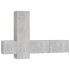 Set de muebles de salón 3 pzas madera ingeniería gris